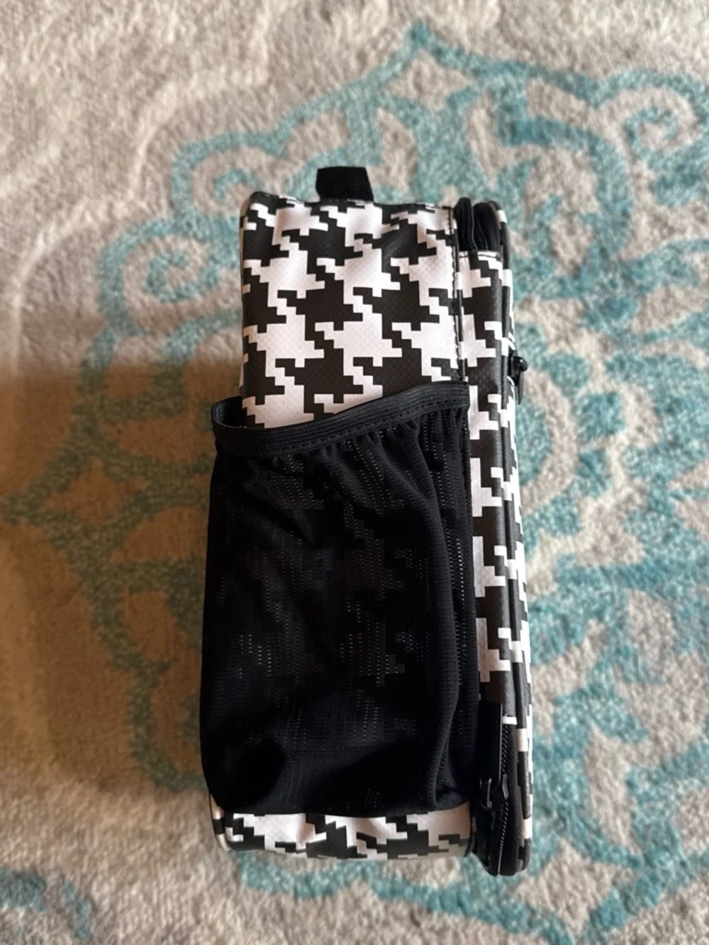 Swig Black & White Houndstooth Insulated Lunch Bag